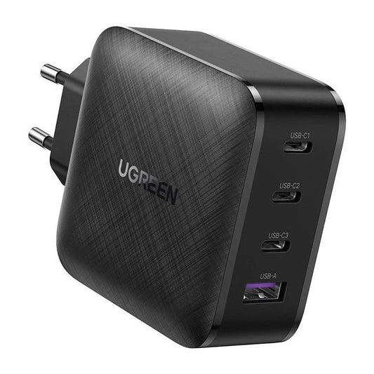 Netzwerk-Ladegerät UGREEN CD104, 65W, 3A, 1 x USB-A - 3 x USB-C, Schwarz