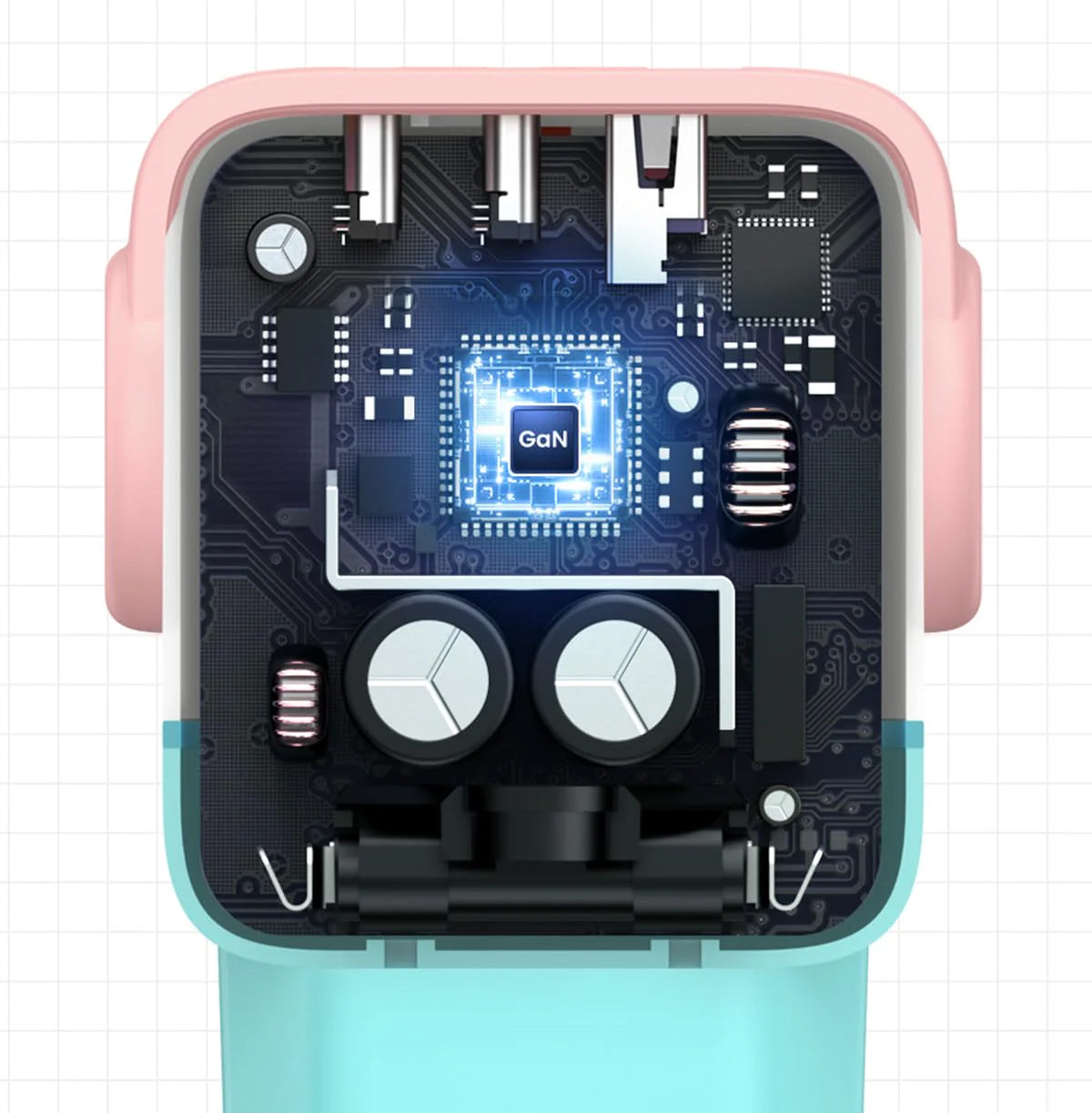 UGREEN CD361 Uno Netzladegerät, 65W, 3.25A, 1 x USB-A - 2 x USB-C, Türkis