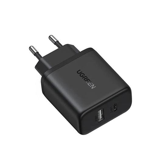 UGREEN X227 Netzladegerät, 20W, 3A, 1 x USB-A - 1 x USB-C, Schwarz