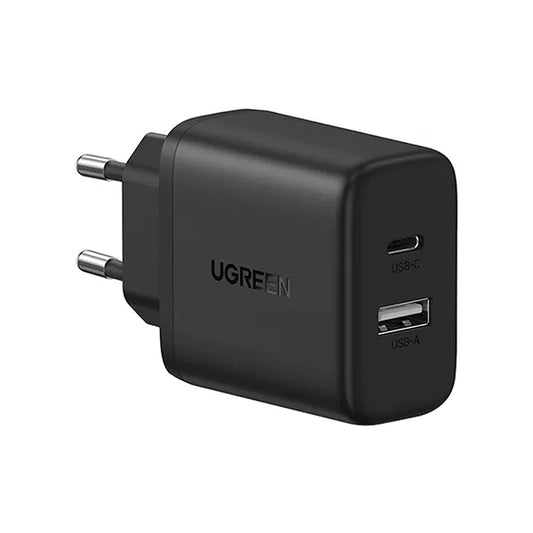 UGREEN X227 Netzladegerät, 20W, 3A, 1 x USB-A - 1 x USB-C, Schwarz