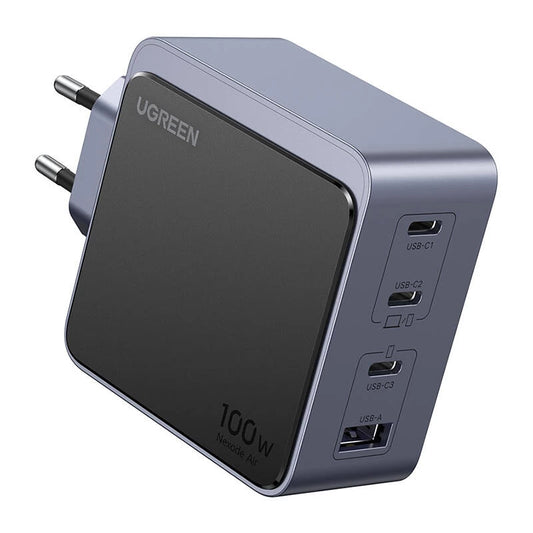 Netzwerk-Ladegerät UGREEN X565 Nexode Air, 100W, 5A, 1 x USB-A - 3 x USB-C, Grau