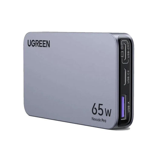Netzwerk-Ladegerät UGREEN X753 Nexode Pro, 65W, 3A, 1 x USB-A - 2 x USB-C, Grau