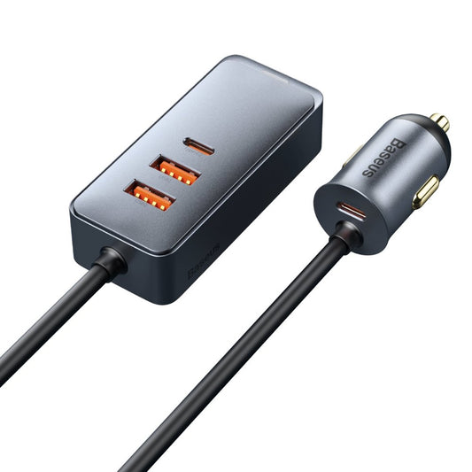 Baseus Share Together Autoladegerät, 120W, 3A, 2 x USB-A - 2 x USB-C, Grau CCBT-A0G