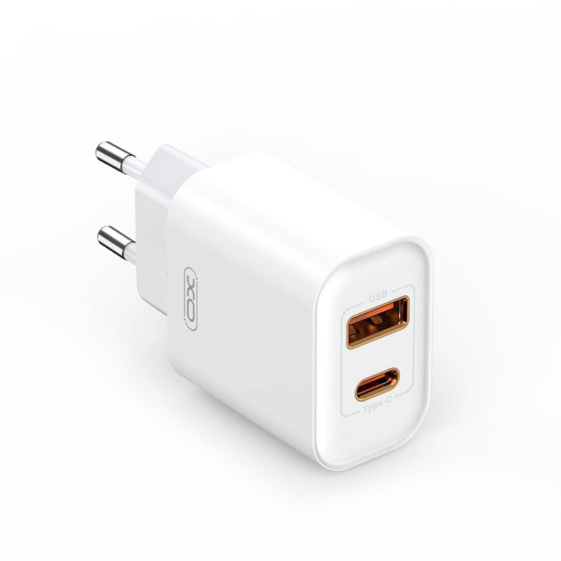 XO Design CE12 Netzteil 20W mit USB-C Kabel | 1x USB-A & 1x USB-C | Weiß