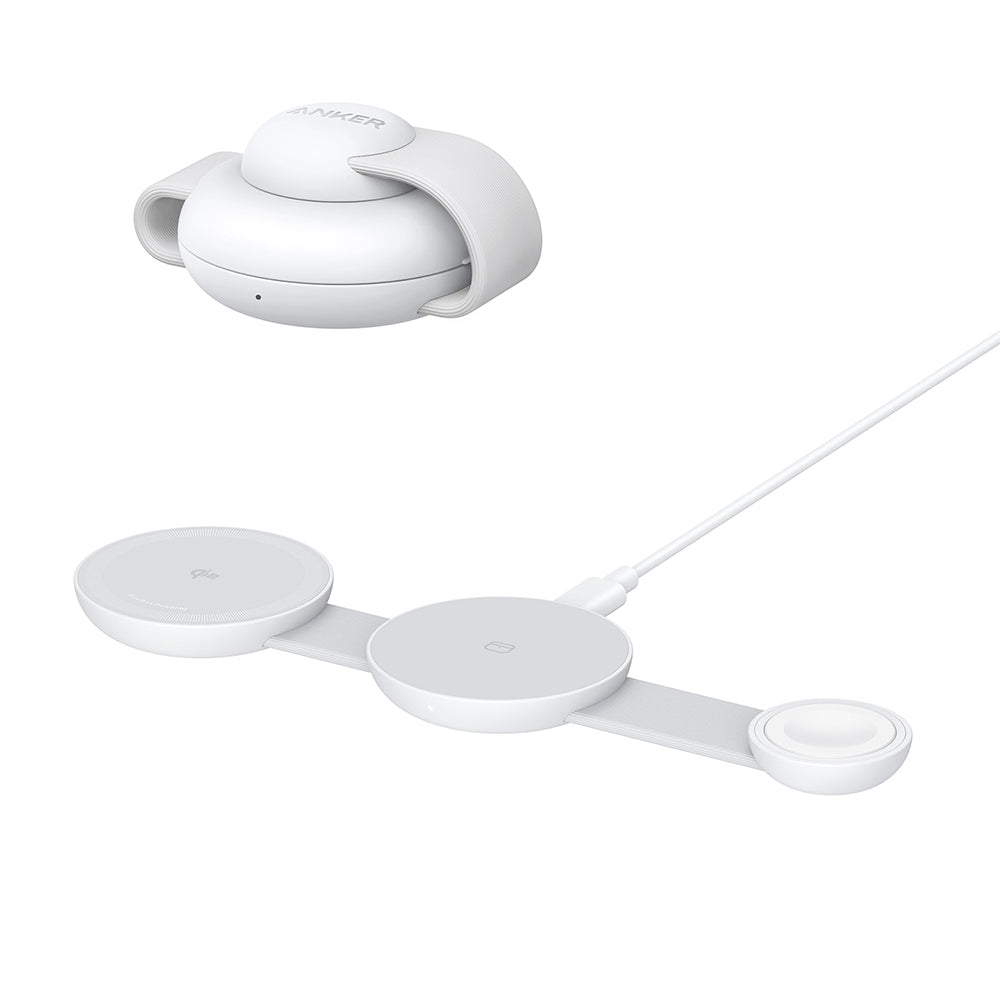 Anker MagGo 3in1 Wireless Netzladegerät, 15W, 1,67A, Weiß B25M8H21