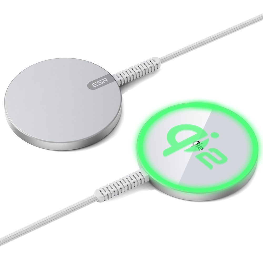 ESR HaloLock Wireless Network Charger, 15W, 1.67A, Silver