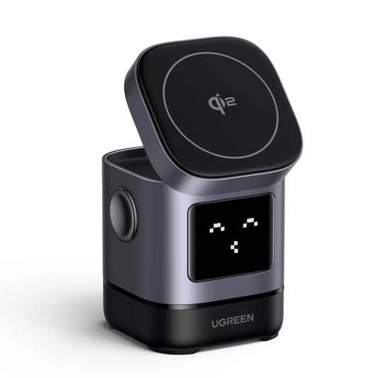 Kabelloses Netzwerk-Ladegerät UGREEN W709 Uno 2in1, 15W, 1,67A, Schwarz