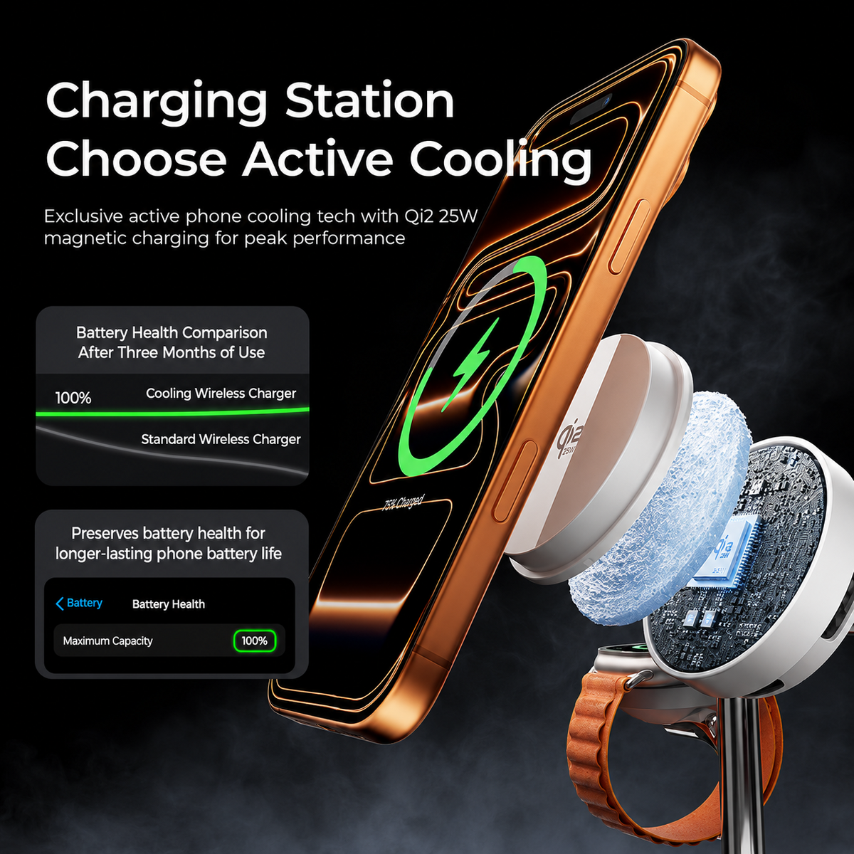Wireless-Netzteil XO Design CX045 3in1, 25W, Weiß