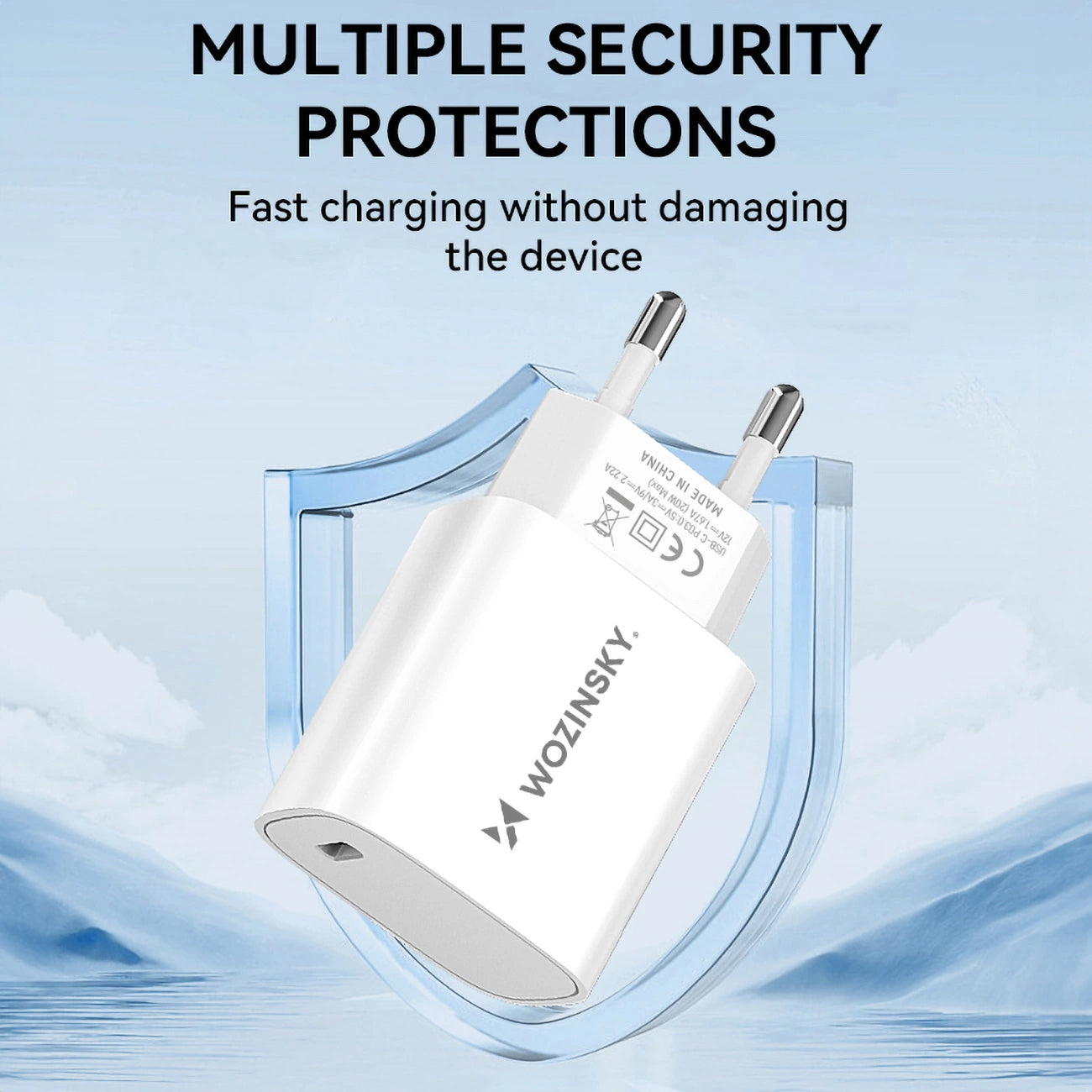 Netzteil WZK WGWCCW, 20W, 3A, 1 x USB-C, Weiß