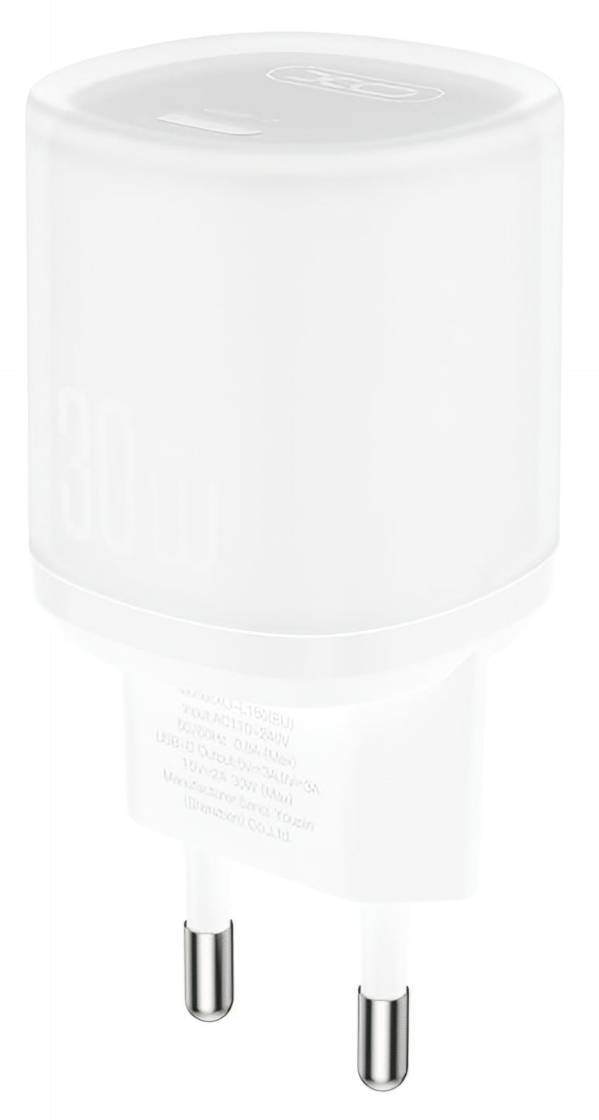 Netzladegerät XO Design L150, 30W, 3A, 1 x USB-C, Weiß