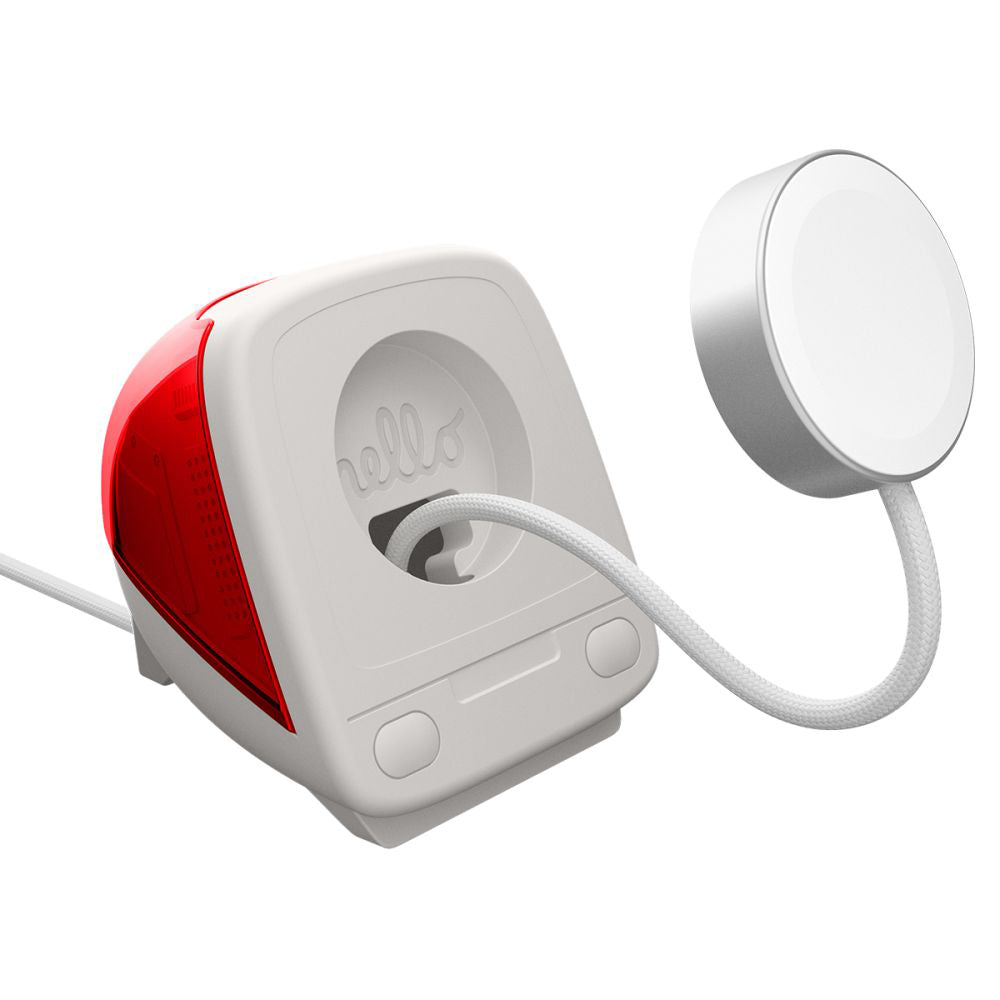Spigen C1 Classic Halterung für Apple Watch Series Wireless-Ladegerät, Rot AMP09341