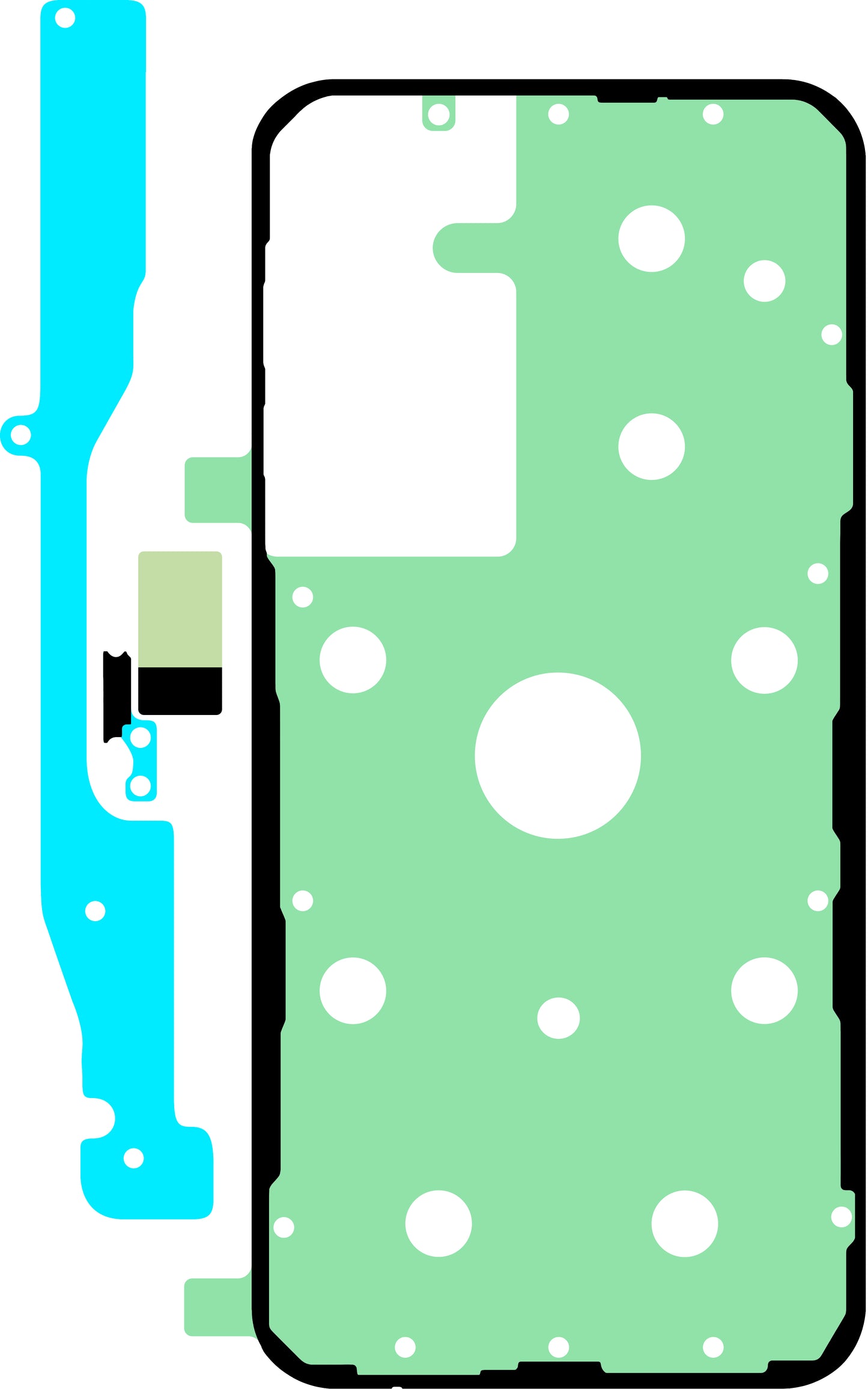 Klebeset Display Samsung Galaxy A55 5G A556, Service Pack GH82-34540A