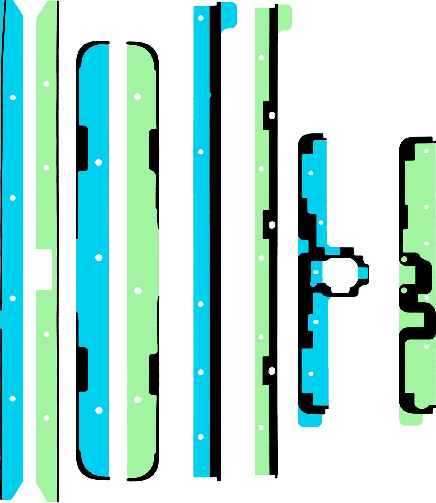 Samsung Galaxy Tab S4 10.5 T835 / Tab S4 10.5 T830 Adhesive Kit, Service Pack GH82-17805A