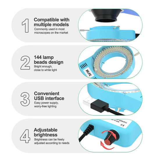 Relife RL-033M Lampe für Mikroskop, Blau