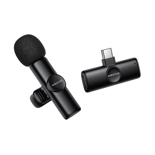 Lavaliermikrofon Borofone BFK16 Winner, USB-C, Schwarz