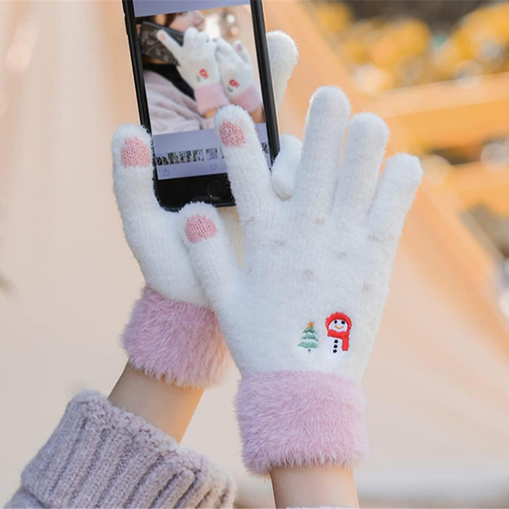 Damen-Touchscreen-Winterhandschuhe Techsuit ST0011, Größe 17cm, Beige