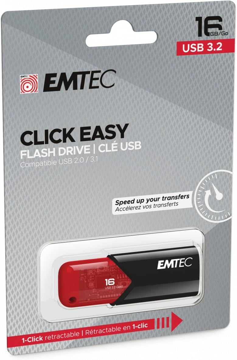 Externer Speicher USB-A 3.2 Emtec B110 Click Easy, 16Gb ECMMD16GB113