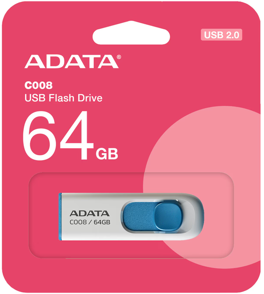 Externer USB-A Speicher Adata C008, 64Gb AC008-64G-RWE