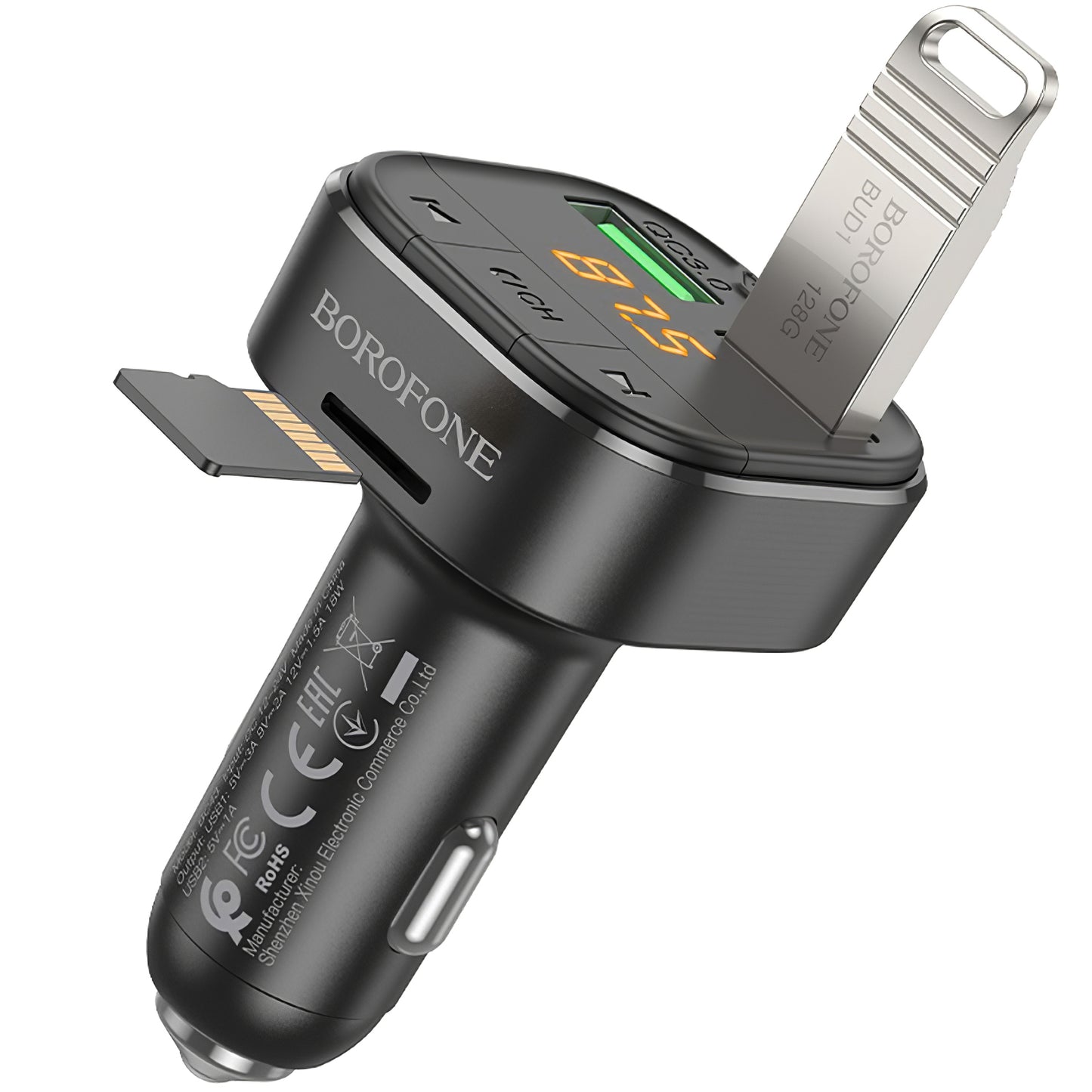 FM Bluetooth Modulator Borofone BC43 Flash, 2 x USB-A - 1 x microSD