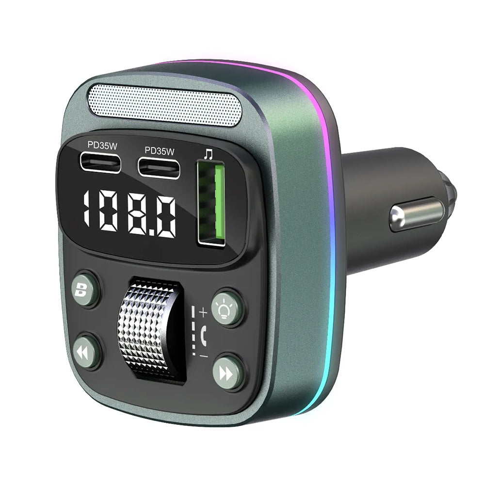 FM Bluetooth Modulator Techsuit EchoDrive, 1 x USB-A - 2 x USB-C