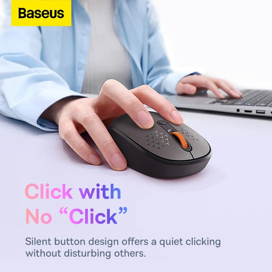 Baseus F01B Tri-Mode Wireless Maus, 1600DPI, BT / Wi-Fi, Grau B0105555503833-00