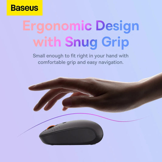 Kabellose Maus Baseus F01B Tri-Mode, 1600DPI, BT / Wi-Fi, Rosa B0105555503413-00