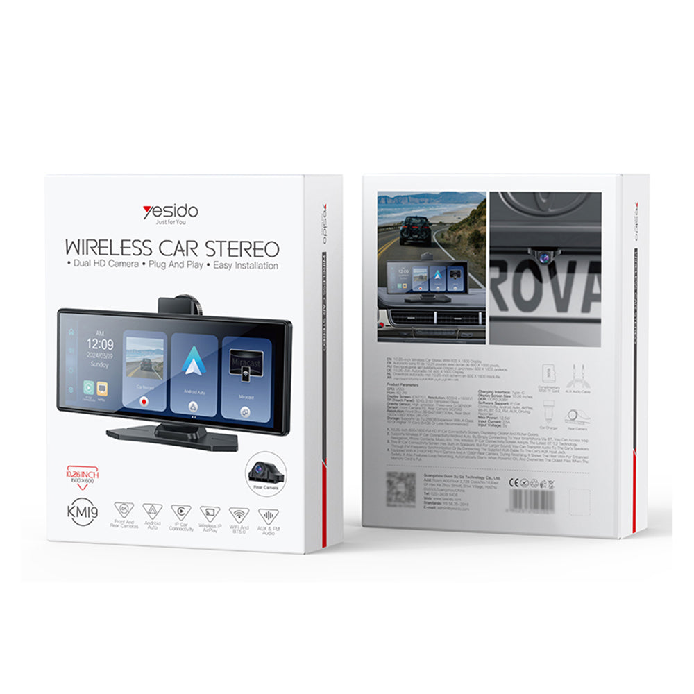 Auto-Navigation Yesido KM19, Wi-Fi, 10,26 Zoll