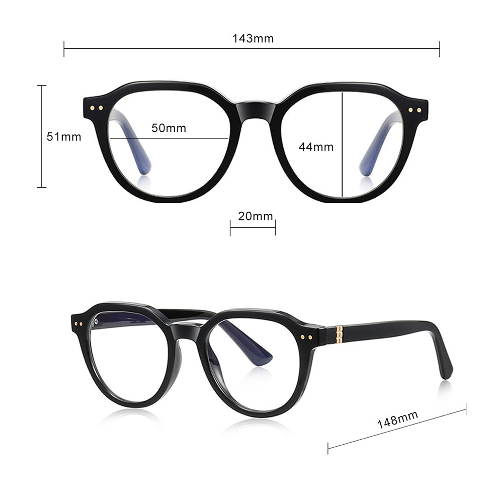 Computerbrille für Männer Techsuit 2228, Anti-Blue Light, Schwarz