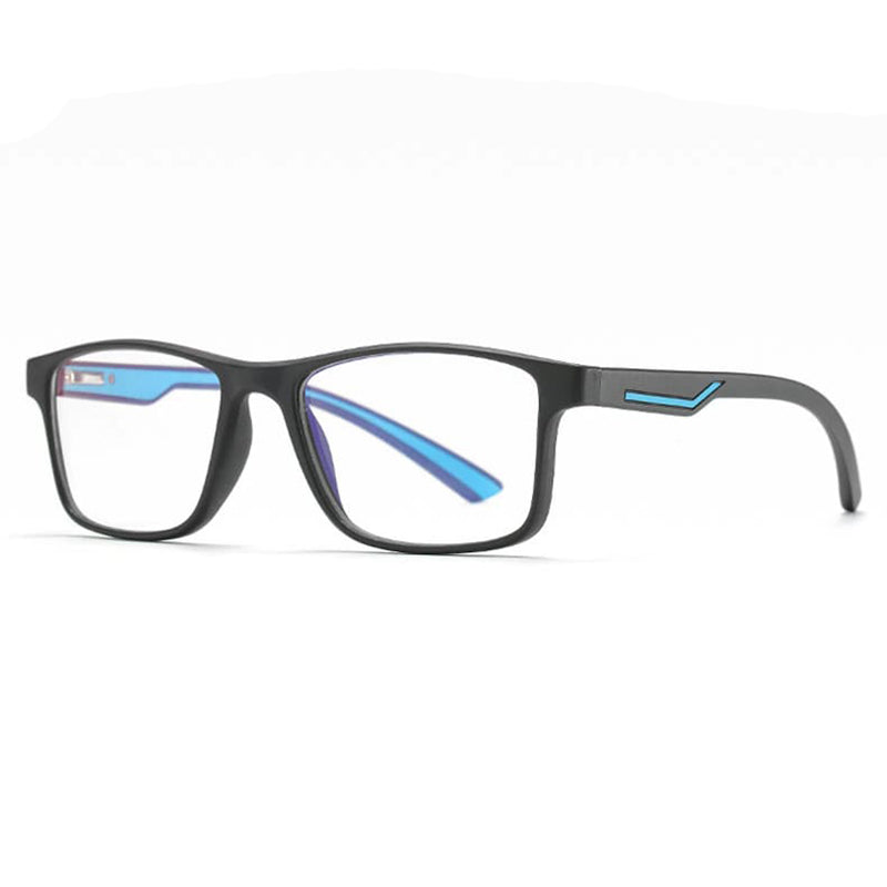 Herren-Computergläser Techsuit F2388, Anti-Blaues Licht, Schwarz Blau
