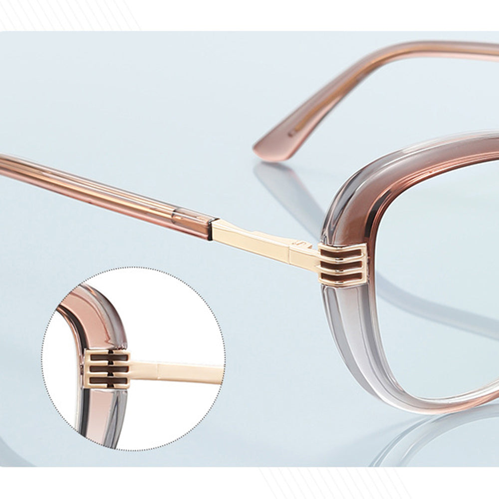 Damen Computerbrille Techsuit 2265, Anti-Blue Light, Schwarz Gold