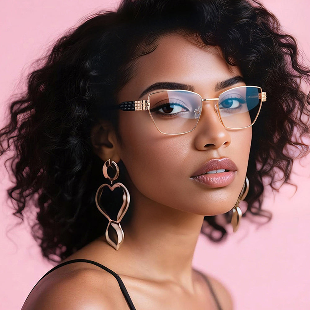 Damen Computerbrille Techsuit 3162, Anti-Blue Light, Goldfarben