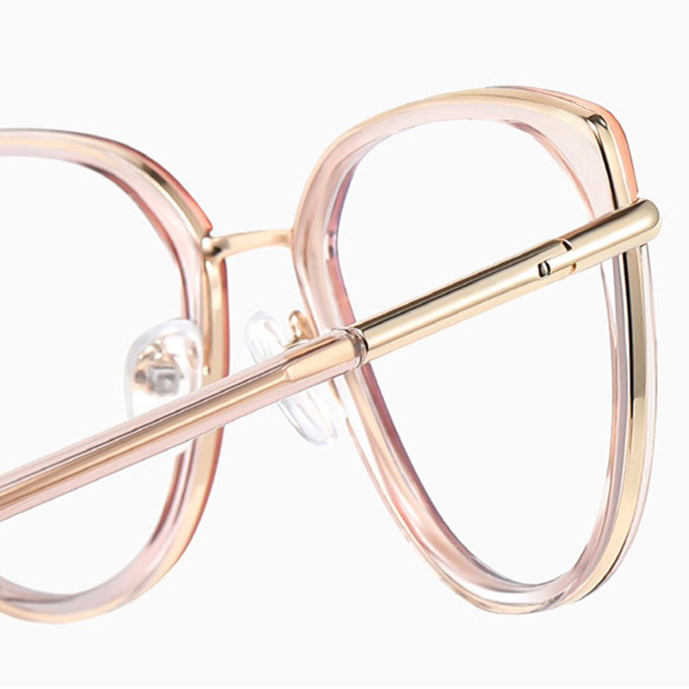 Damen Computerbrille Techsuit 82290, Anti-Blue Light, Schwarz Gold