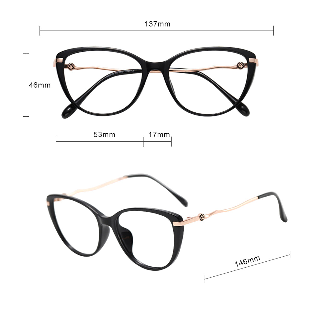 Damen Computerbrille Techsuit 86162, Anti-Blue Light, Silber Braun