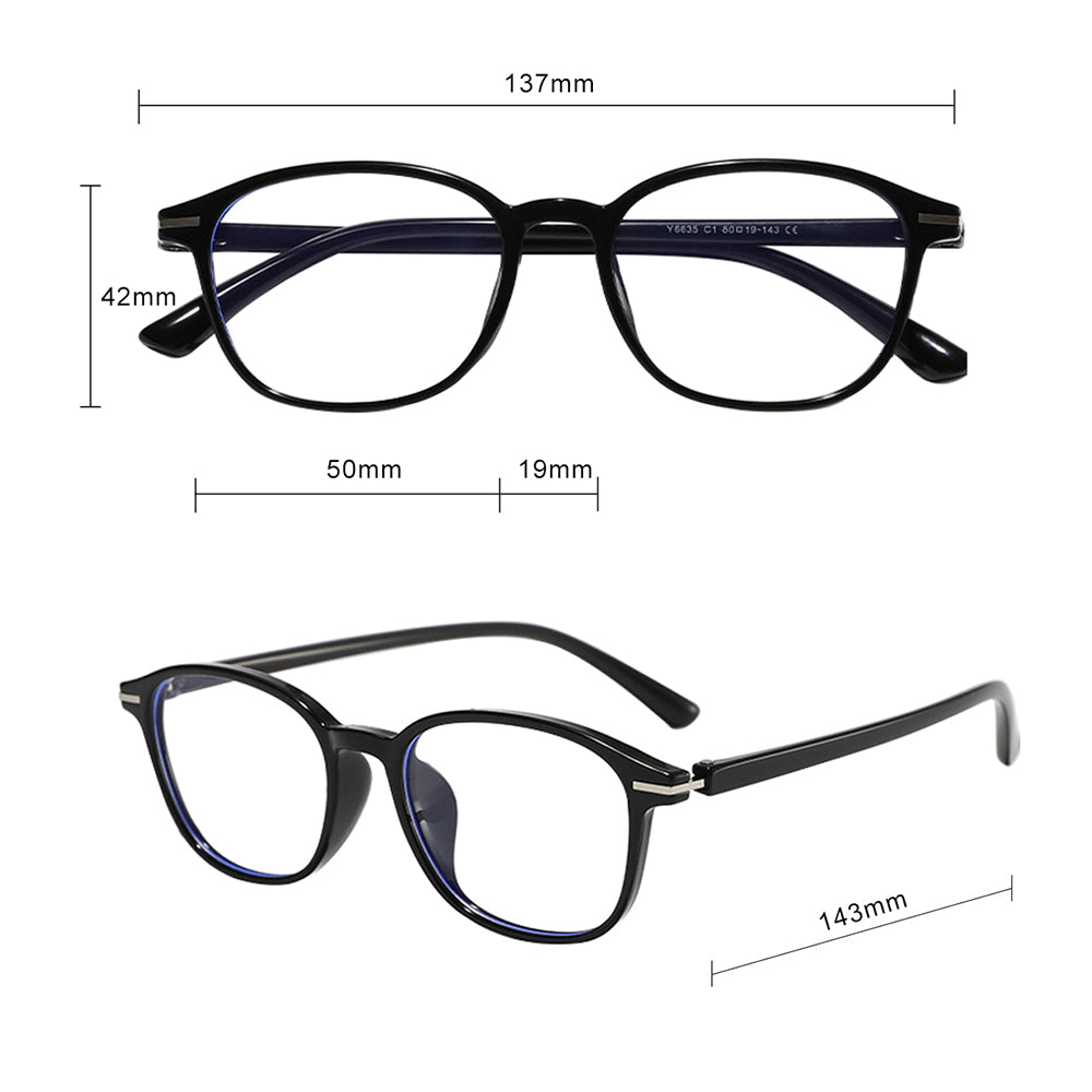 Unisex Computerbrille Techsuit 6635, Anti-Blue Light, Hellbraun