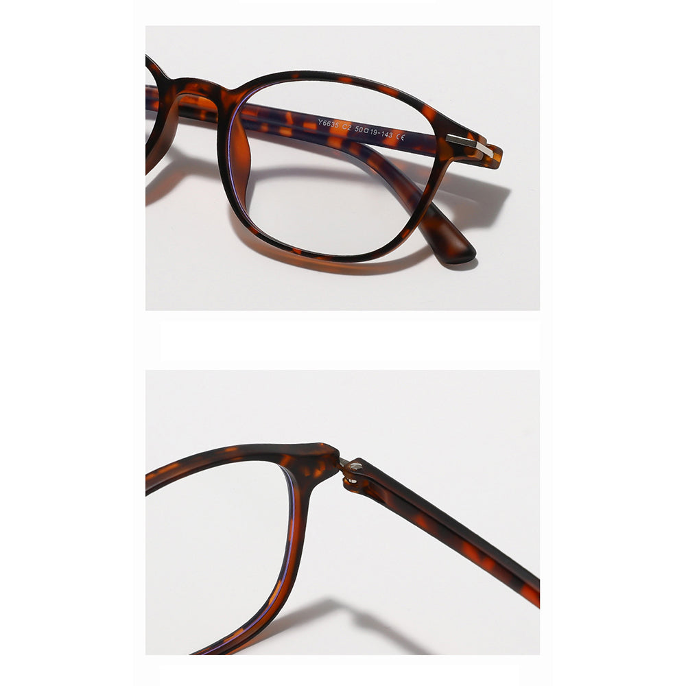Unisex Computerbrille Techsuit 6635, Anti-Blau-Licht, Braun Lila