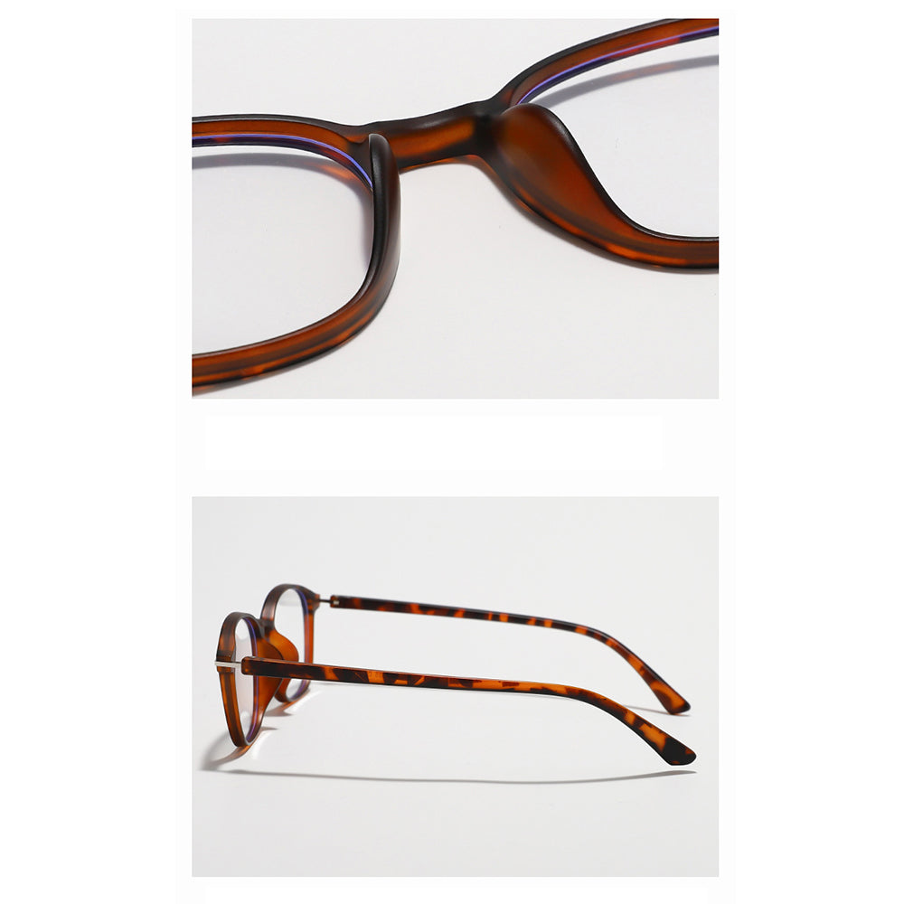 Unisex Computerbrille Techsuit 6635, Anti-Blau-Licht, Braun Lila