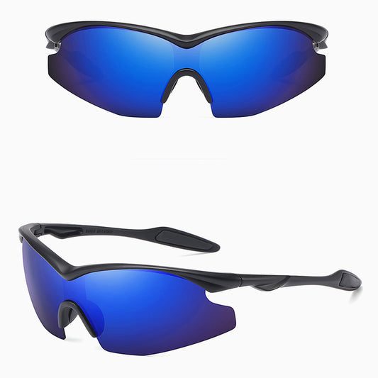 Unisex Fahrradbrille Techsuit 1806, UV-Schutz, Schwarz Blau Lila