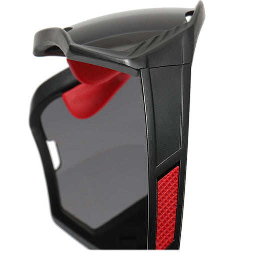 Unisex Techsuit 9330 Fahrradbrille, Schwarz Rot