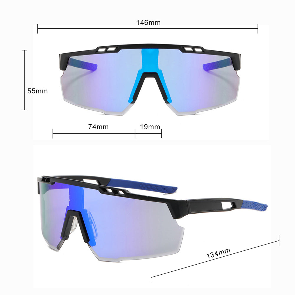 Unisex Cycling Glasses Techsuit 9963, Black Grey