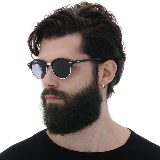 Herren-Sonnenbrille Techsuit 66612, polarisiert, UV-Schutz, silberfarben