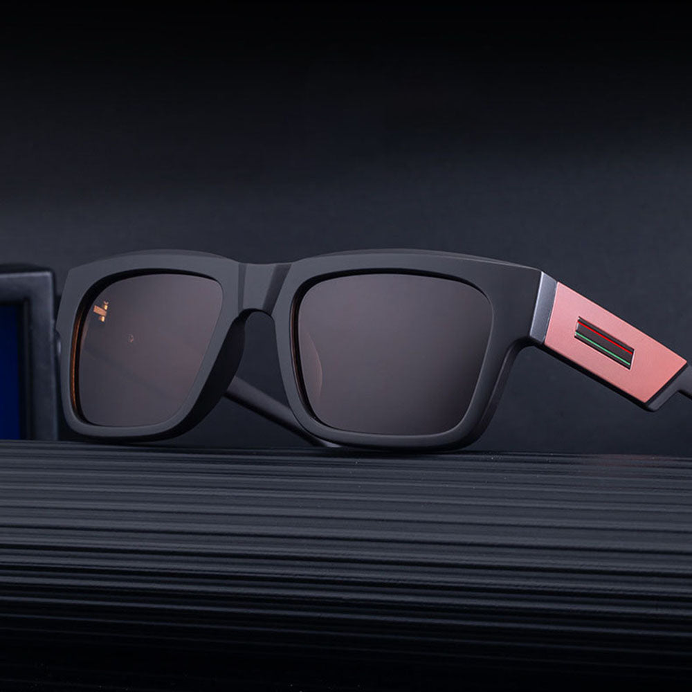 Men's Techsuit 8491 Sunglasses, Polarized, UV Protection, Matte Black Gray