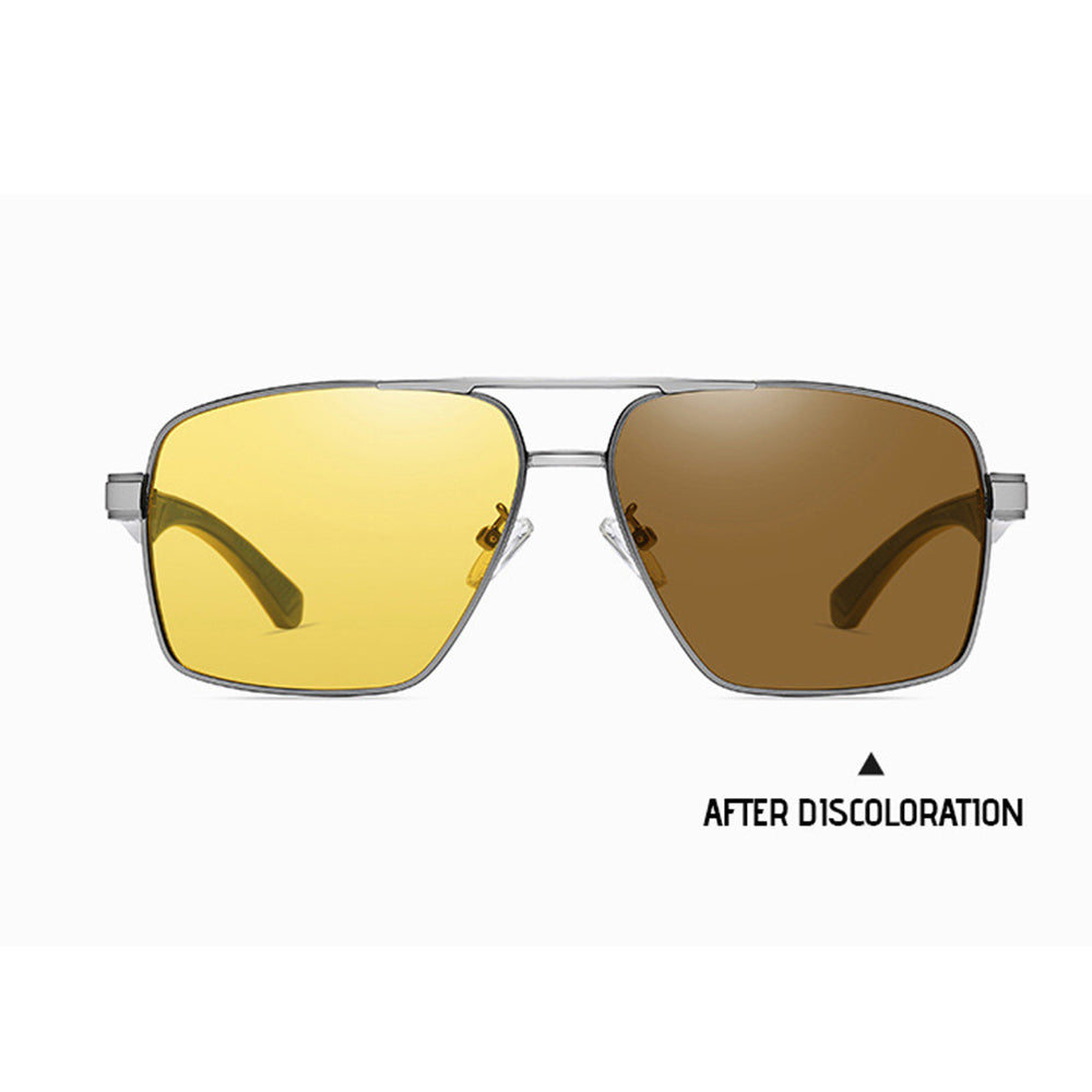 Herren-Sonnenbrille Techsuit LM001, polarisiert, UV-Schutz, grau photochromatisch