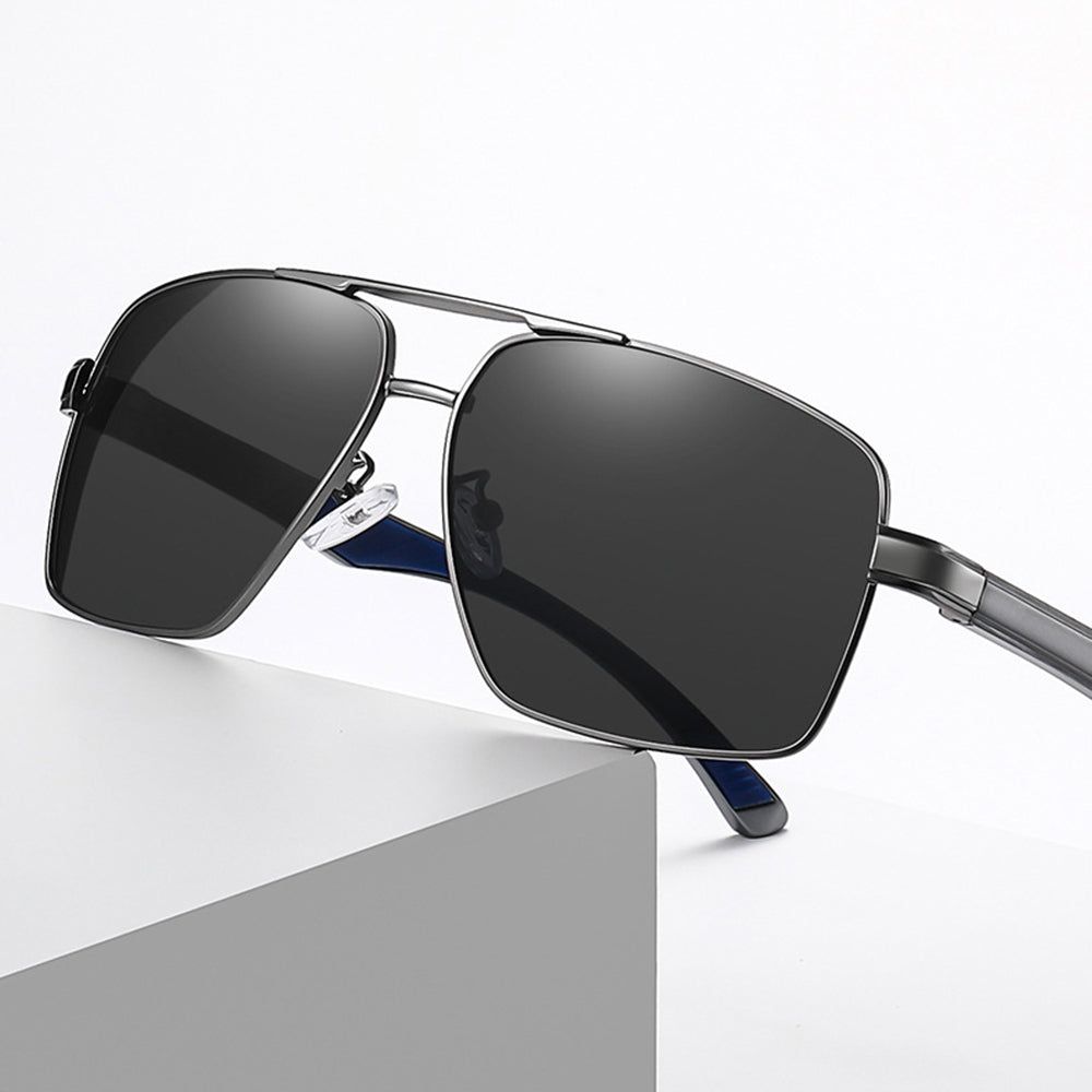 Herren-Sonnenbrille Techsuit LM001, polarisiert, UV-Schutz, grau photochromatisch