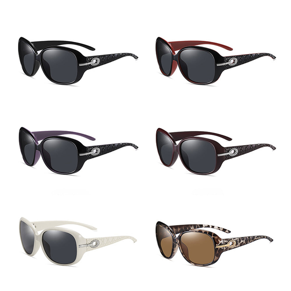 Damen-Sonnenbrille Techsuit 2012, polarisiert, UV-Schutz, Schwarz Grau