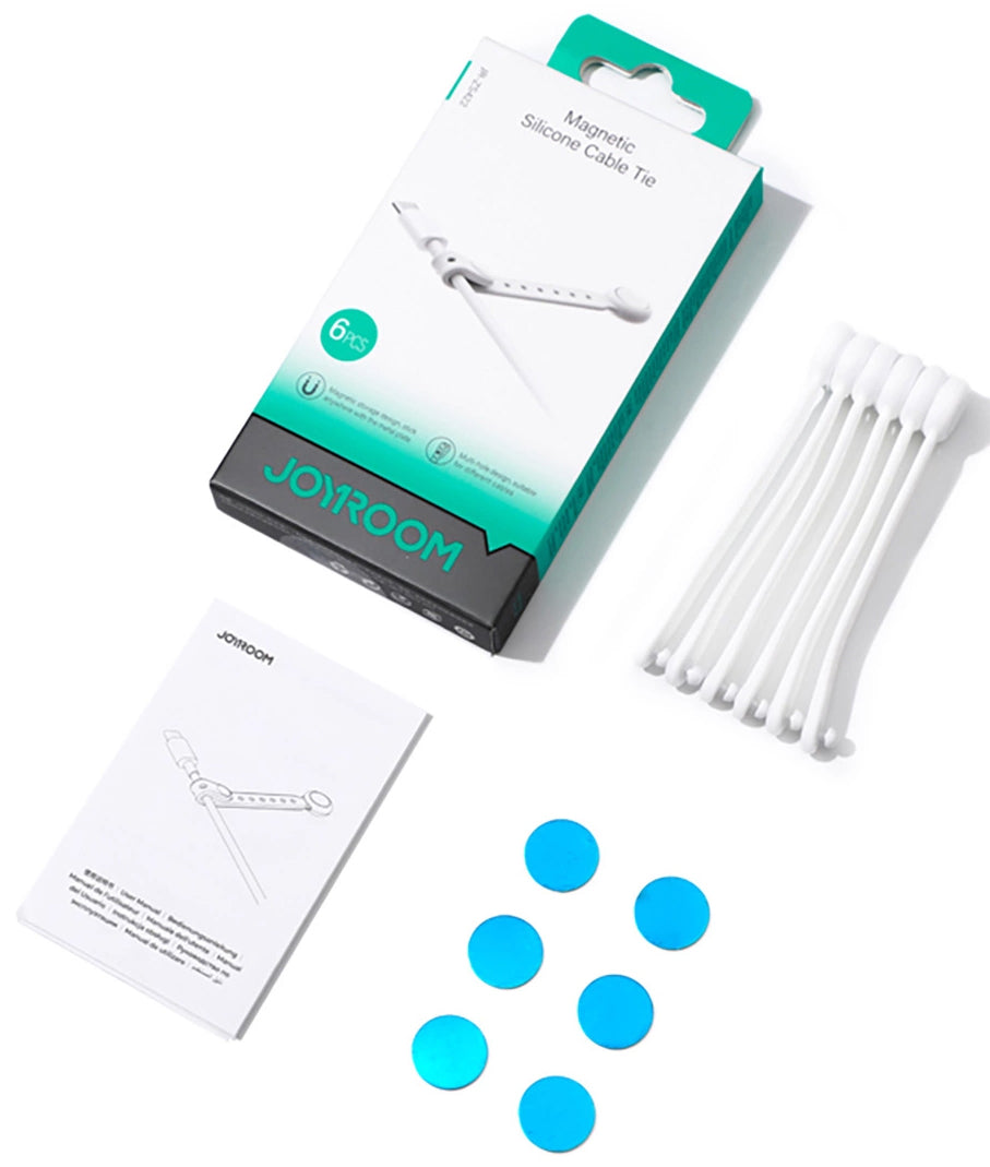 Kabelorganisator Joyroom JR-ZS422, Magnetisch, Set 6 Stück, Weiß