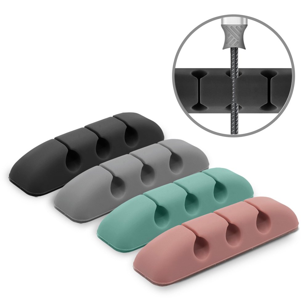Kabelorganisator Ringke, Set 4 Stück, Verschiedene Farben
