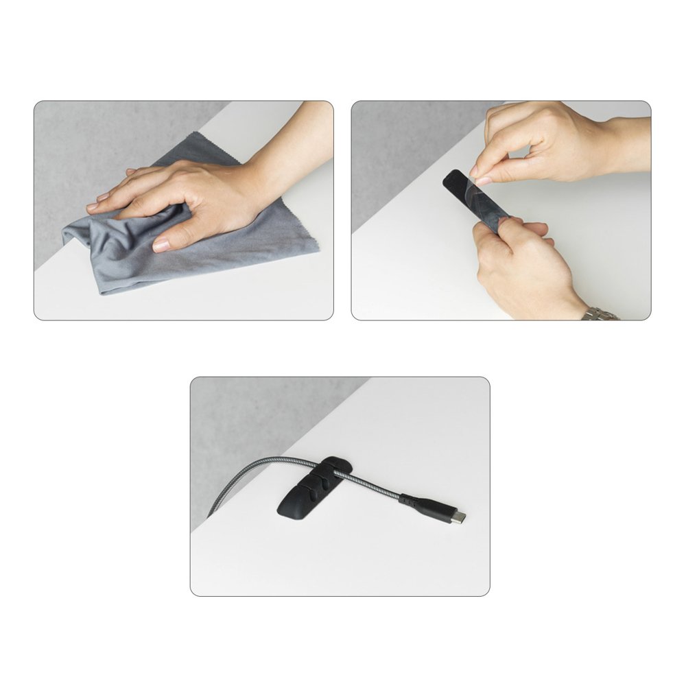 Kabelorganisator Ringke, Set 4 Stück, Schwarz