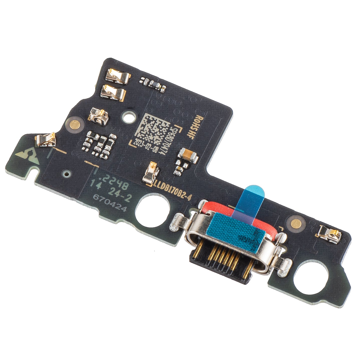 Charging Connector Board - Microphone Motorola Moto E13, Service Pack 5P68C22348