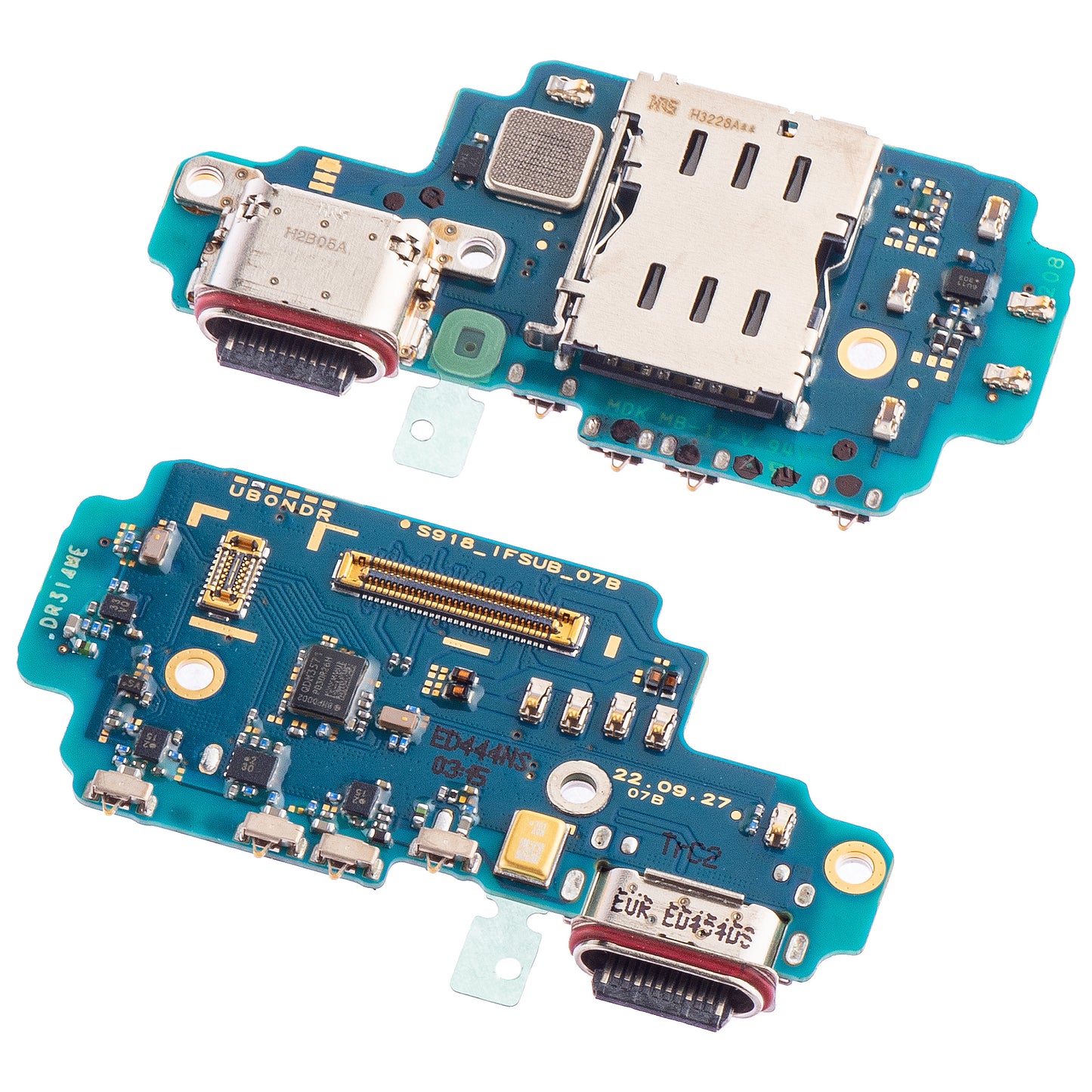 Ladebuchse / Mikrofon / SIM-Leser Platine für Samsung Galaxy S23 Ultra S918 | Service Pack