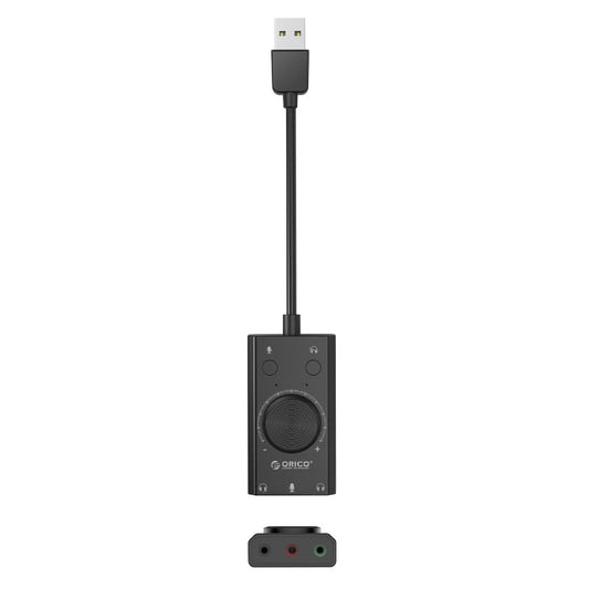 Orico SC2 USB Sound Card, 3 x 3.5mm Jack, Black